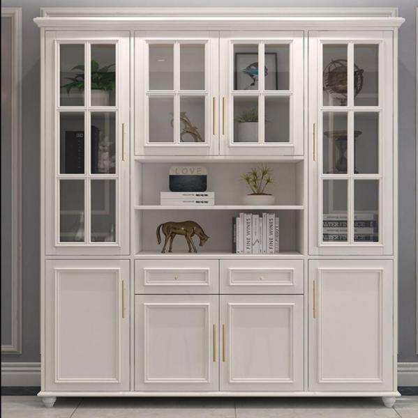 Modern Glass Door Solid Wood Wardrobe For Bedroom Wardrobe Closets
