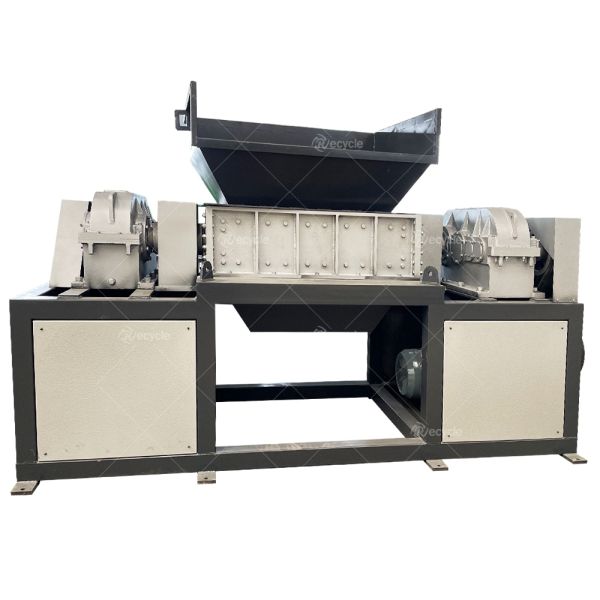 High Efficiency 2 Shaft Plastic Recycling Machinery Tires Scrap Tyre Metal Shredder Machine