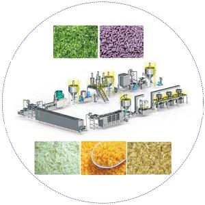 Double chaîne de fabrication enrichie artificielle acier inoxydable de riz de