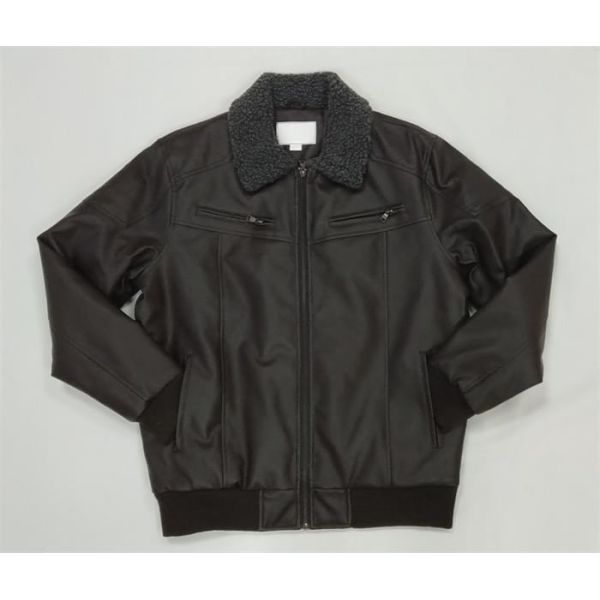 Utility Summer Padded Wax Jacket Mens Black Pu Biker Jacket