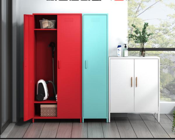 Orange H1700 Single Metal Locker Storage Cabinet Flat Packing With Ajustable Feet