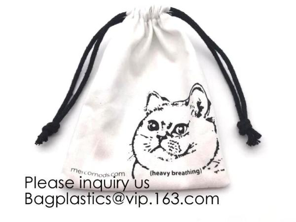 White Brushed Cotton Twill Drawstring Bag For Packaging,Cotton Flannel Dust bag,Pure White Cotton Flannel Packaging Bag