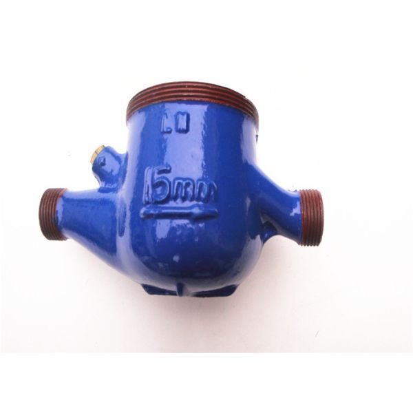 Cold 2'' Inline Water Meter 5digits With 4 Pointers Brass Couplings
