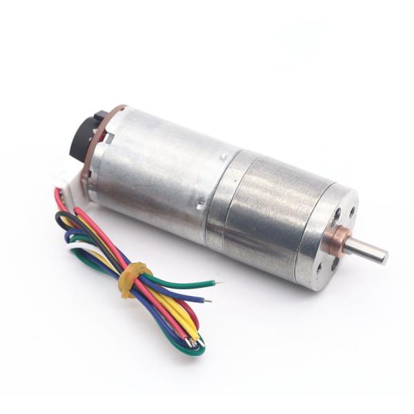 25mm Encoder Small DC Gear Motors High Torque 6v 60RPM Permanent Magnet