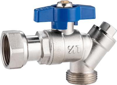 5302B Gas Stove Strainer Valve Brass Angle Valve DN20 for Return Hot Water with Plastic Pipe Adapter x Flex. Female Nut
