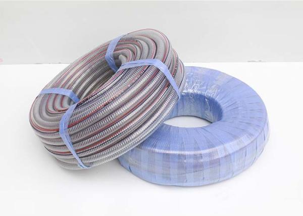 High Pressure PVC Steel Wire Hose / Wire Reinforced Suction Hose UV Chemical Resistant