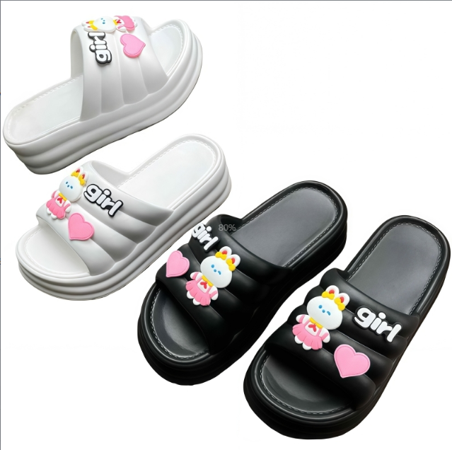 EVA Women Cartoon Platform Slides Girls Casual Non-slip Slippers