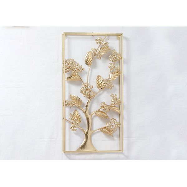Living Room Gold Electroplate Framed Metal Wall Decor
