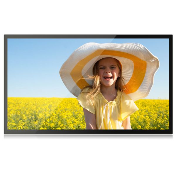 Black Full HD Touchscreen Monitor , Monitor PC Touch Screen With Advertising