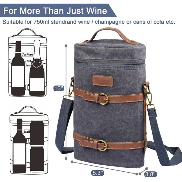 Flexible Picnic Wine Heavy Duty Insulated Cooler Bags Divider Pad Water Bottle 8x3x13