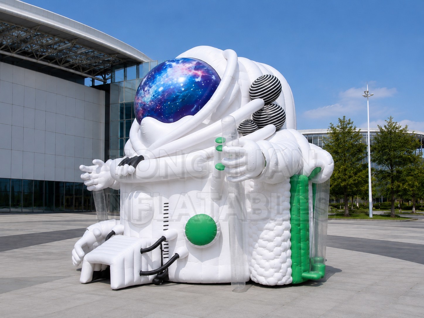 Custom Space Theme Inflatable Tent with Walk Through Astronaut Entrance for Festivals and Promotions