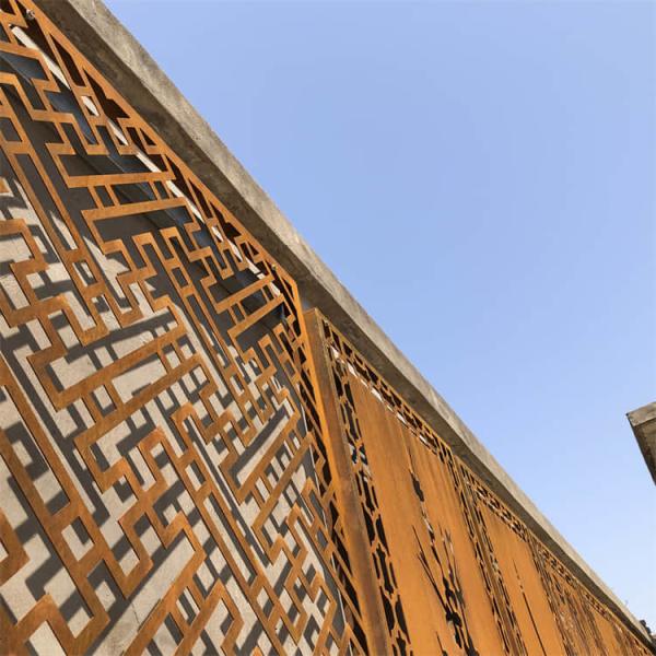 Tela decorativa decorativa do jardim dos painéis 900mm do metal de Corten