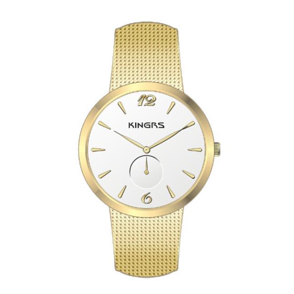 Men Quartz 304 Stainless Steel watches With Gold Mesh Band 22 * 18 mm