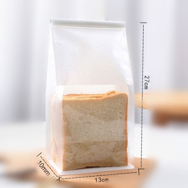 Topline 1 Lb Tin Tie Paper Bags With Window Toast Stand Up Plastic Paper Pouch