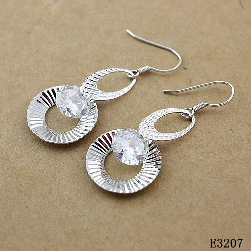 Red  Rhinestone Main Stone Jewelry Dangling Earrings For Women Gift 10g