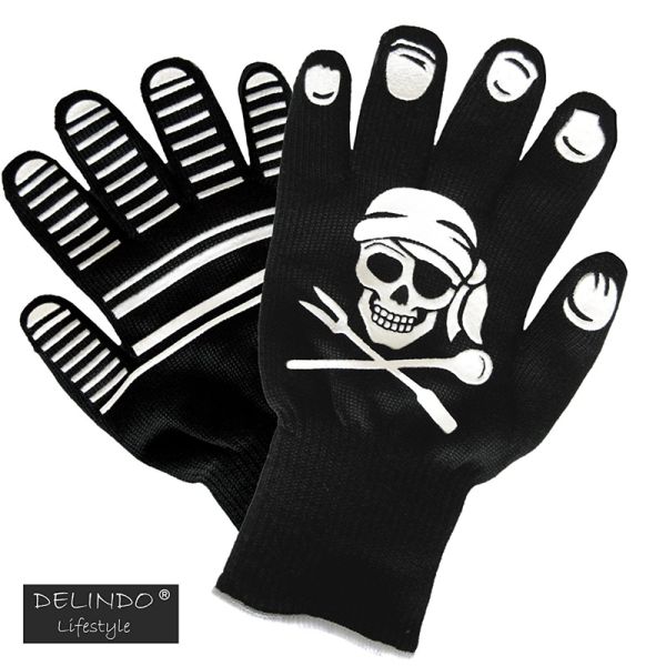 932F Heat Resistant Oven Gloves High Temperature 100% White Cotton Lining