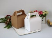 caja de torta biodegradable del papel de 250g Kraft para llevar