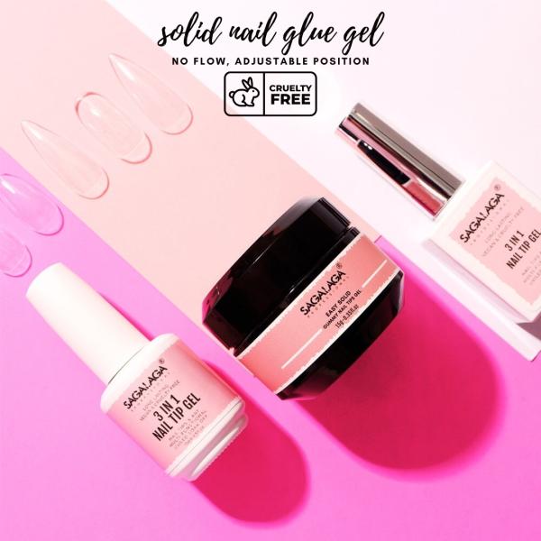 Professional Soft Gel Tips Stick Glue  Private logo Solid Extension Tips Hard Gel with 3D Flower Nail Art Gel