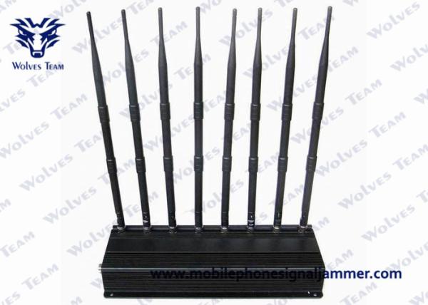 Multifunctional 3G 4G Cell Phone Jammer , Wifi Signal Jammer High Gain Antennas