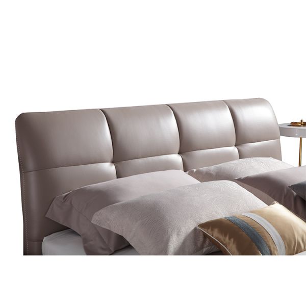 Leather Headboard Hotel Luxury Bed