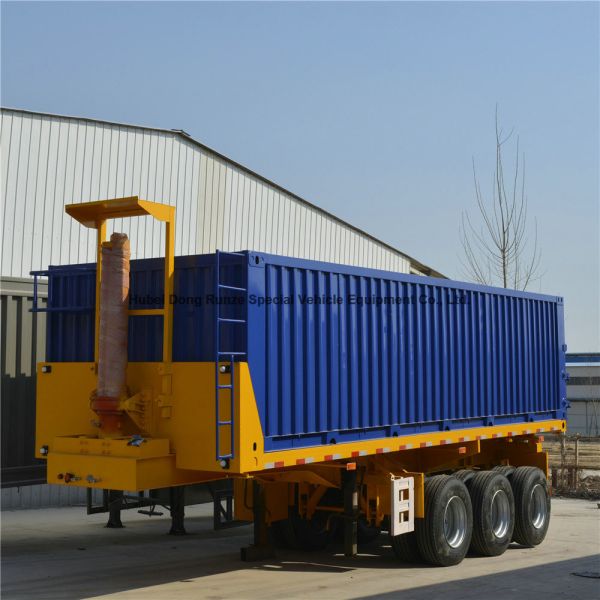 2 axles 3 Axles Hydraulic Rear Dump Semi Trailer 30 ton 60 ton U shape