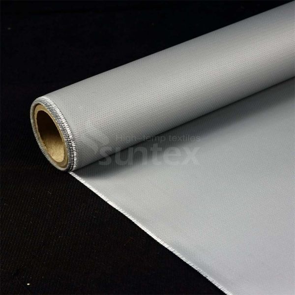 32oz Red Silicone Rubber Coated Fiberglass Cloth For Welding Blanket Fireproofing Textiles