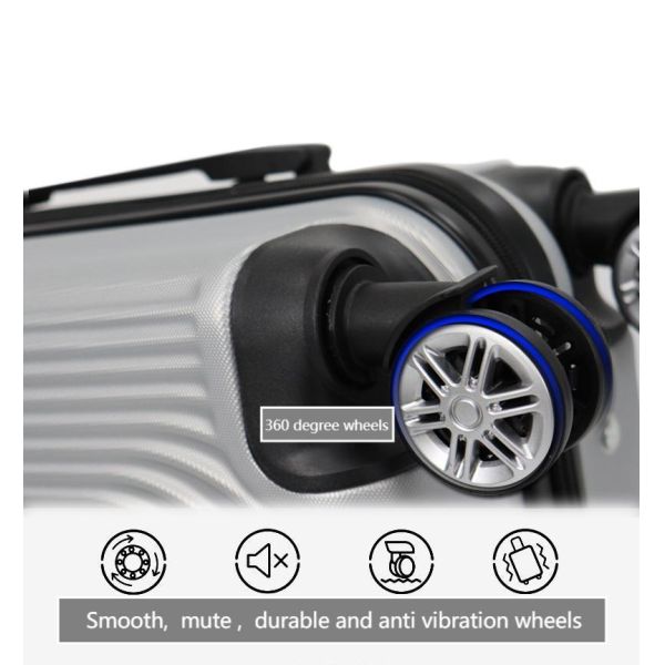 Highly Durable Hard Shell 3 Piece Luggage Set With Silent Rolling