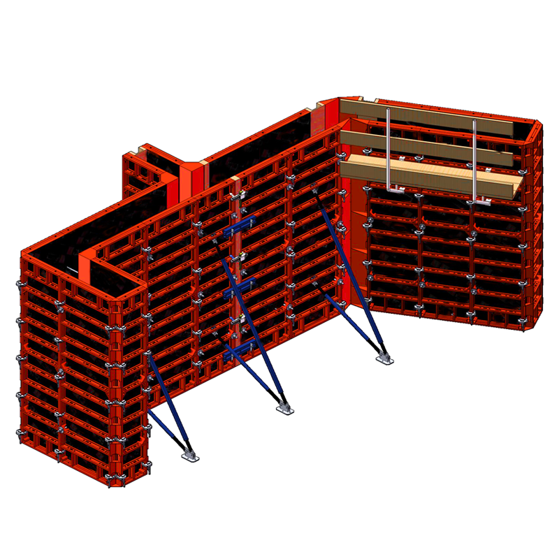 High Load Capacity Aluminum Formwork Reusable Aluminium Shuttering Red For Cost Effective Concrete Forming