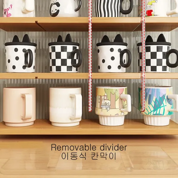 Countertop Drinking Cup Storage Cabinet Multi-layer Rack Water Box Wine Glass Mug Coffee