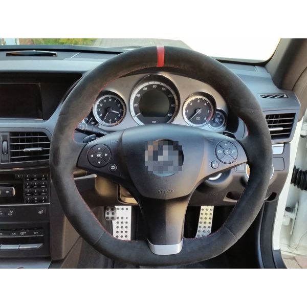 Mercedes Benz SLR-Class E-Class W212 W217 AMG 63 65 SLK-Class AMG 55 Suede Steering Wheel Cover