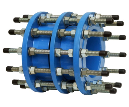 PN 10 Industrial Pipe Fittings , Ductile Iron GGG40 Dismantling Joint With 3 Flanges