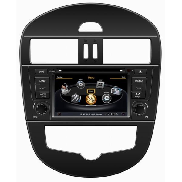 Ouchuangbo S100 Car Navigation GPS Video for Nissan Tiida 2012 with Bluetooth DVD Radio SP Rearview