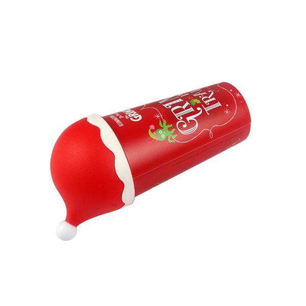 500 ml Papá Noel rojo con tapas y paja añadir un toque festivo a cualquier ocasión