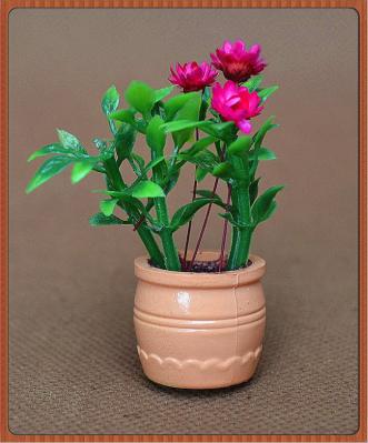 model potted plant---decoration flower,artificial pot,1:25 plot,3CM potted plant