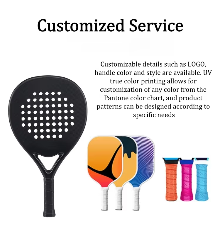 OEM Custom 3K Carbon Fiber Padel Racket with Superior Spin Power and Custom Logo Printing