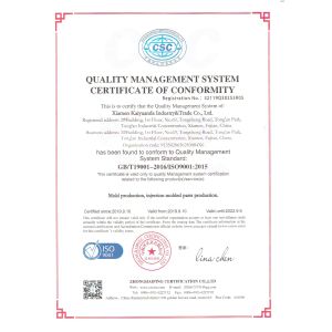 Xiamen KaiYuanSheng Industrial Co.,Ltd. Certifications