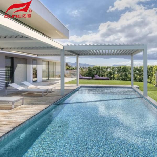 Customized Grey Black Aluminum Pergola For Outdoor Garden Design