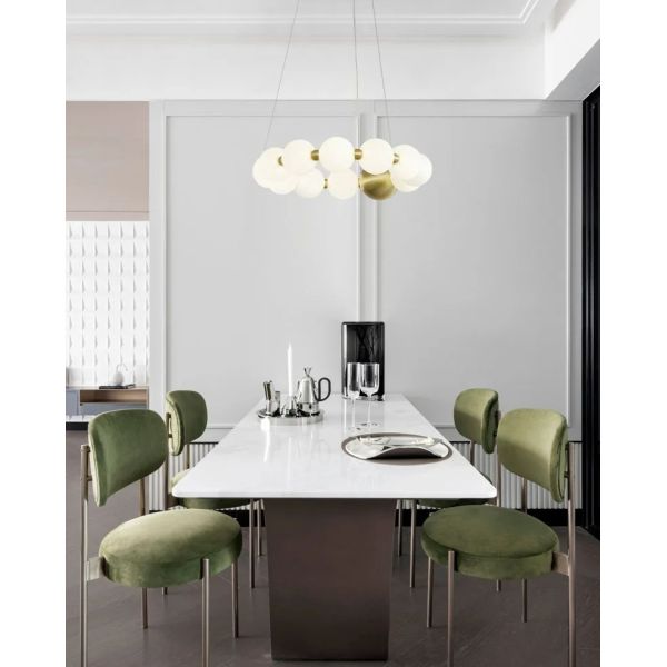Round Ring Hanging Lamp Frosted Ball Ceiling Chandelier High Quality Living Room Dining Room Hanging Light (WH-AP-666)