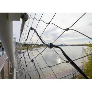 High Strength Flexible Birds Aviary Cable Net 304 316 Diamond Stainless Steel Cable Woven Ferrule Wire Rope Mesh
