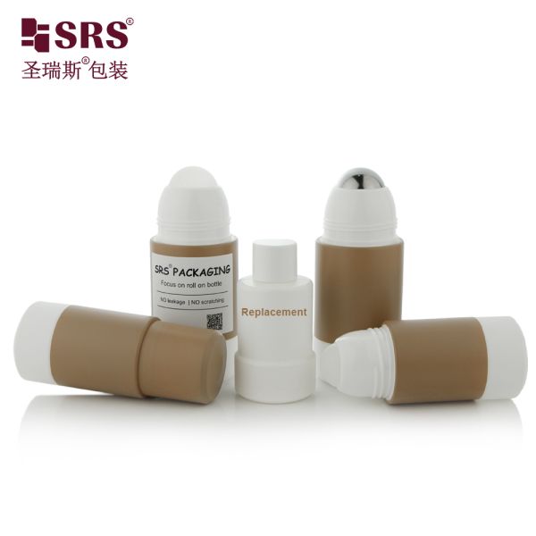 Refillable PP Roll On Bottle 50ml 75ml for Essential Oils and Deodorant