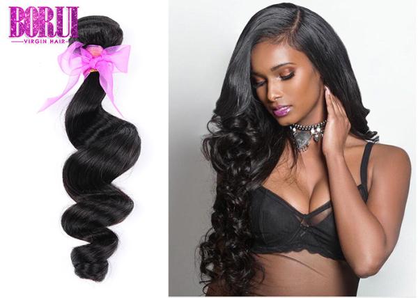 Mink Indian Human Hair Extensions Loose Wave Thick Ends Dyed Bleached Soft