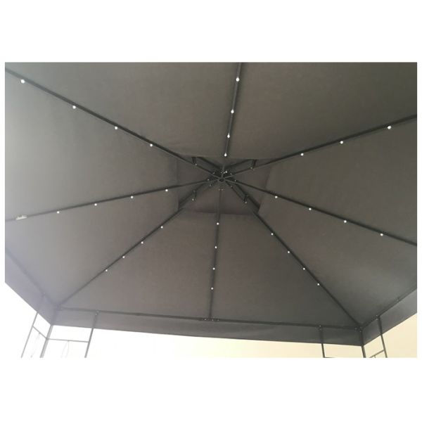 Solar Light Steel Frame Customized Metal Gazebo 3x3 EN581