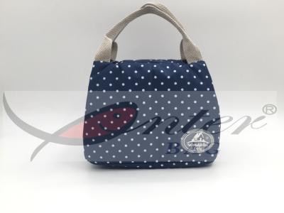 Blue 420D Polyester Travel Cooler Bag For Picnic Large Capacity 21.5*18*17 Cm 