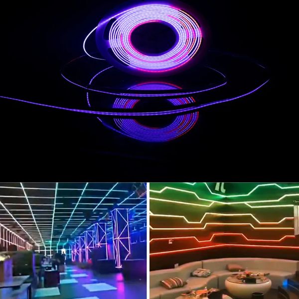Боковая эмиссия COB Шнур 630LED на метр RGB 8 мм Гибкий Rgb Свободный точечный светодиодный свет