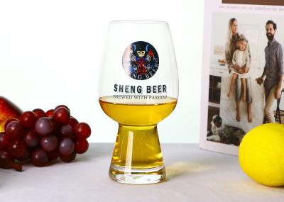 Logo Printing 570ml Personalized IPA Beer Glasses Short Bottom For Bar, Crystal Beer Glasses
