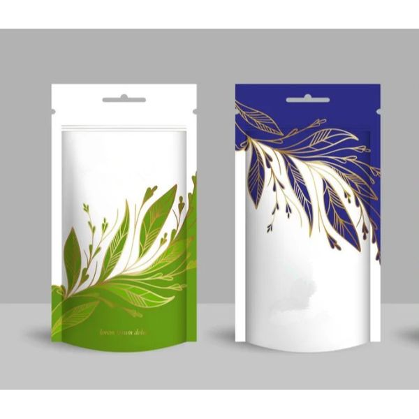 brown or colorful coffee bean bags and pouches