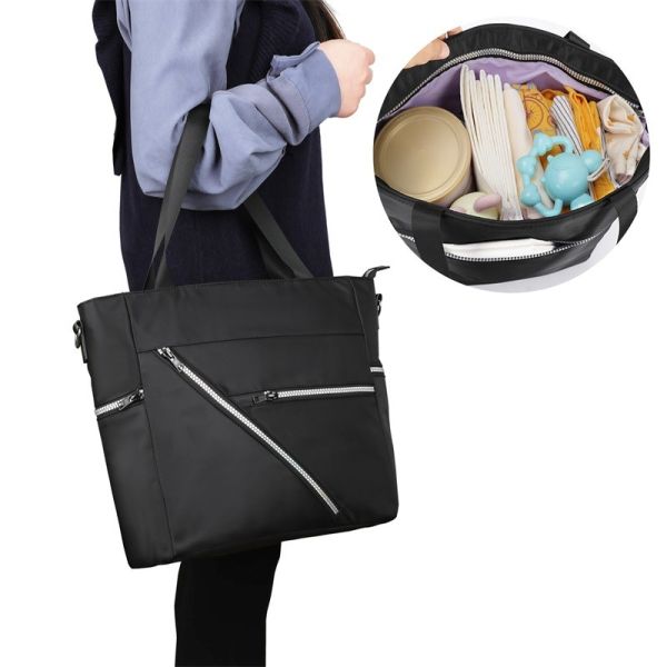 Bolso de pañales para bebés de nylon, mochila y toque aislado grande 11x5x11