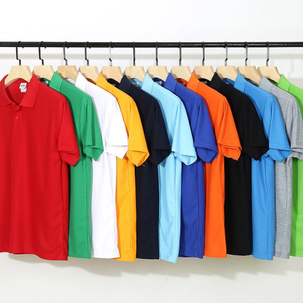 Бизнес-обычные короткорукавные футболки с вышивкой против морщин