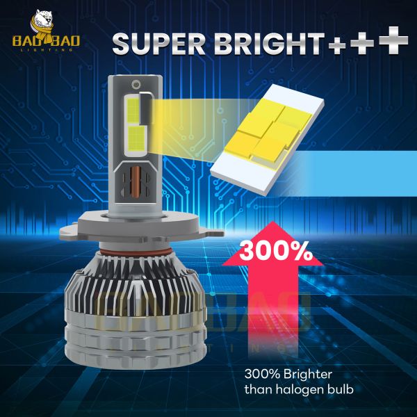 6 Copper 180W H4 H11 H4 H1 Metal LED Headlight Bulb For Car Accessories