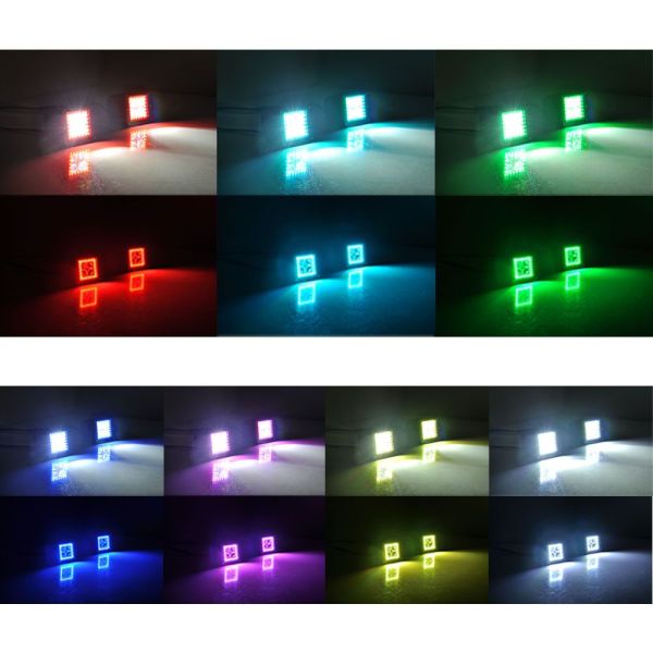 3.2 Inch 12w RGB Offroad Led Work Light , 12V 24V LED Work Light ATV SUV Mine Boat Lamp 4WD